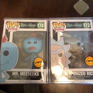 Mr. Meeseeks & Weaponized Rick Chase Funko POP